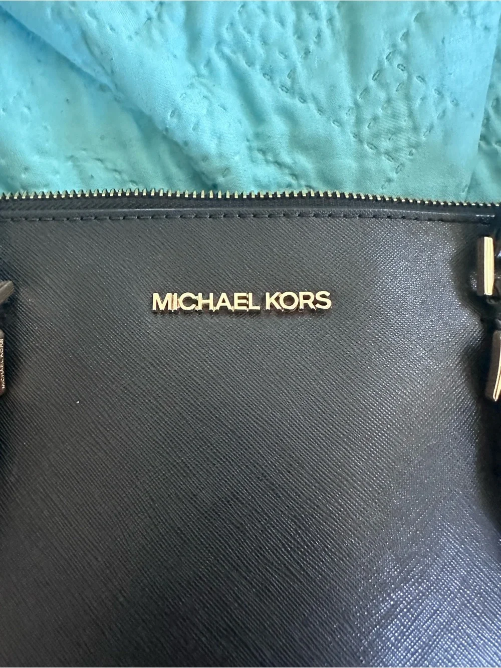 Michael Kors Black Leather Tote Bag